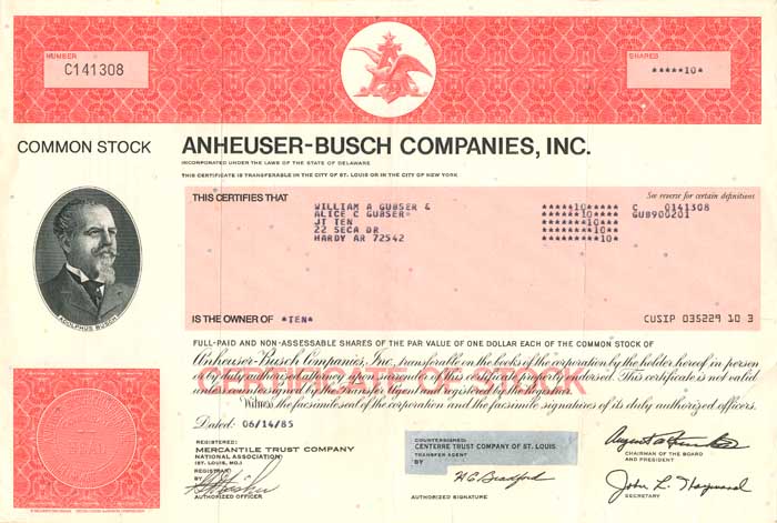 Anheuser-Busch Companies, Inc. (Uncanceled)